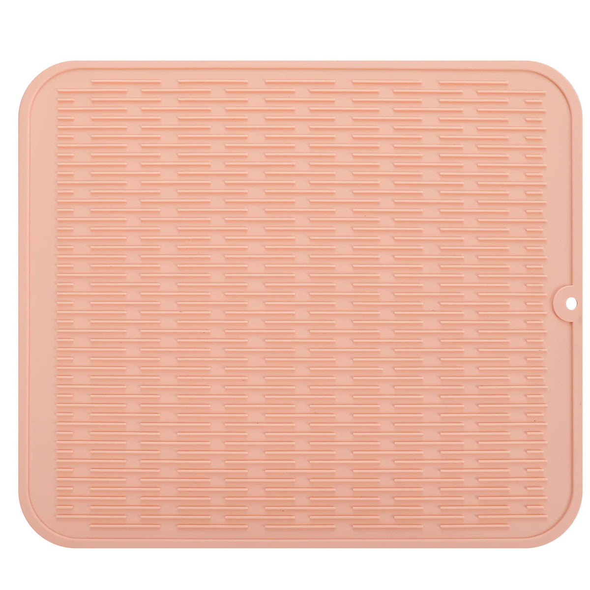 MicoYang Silicone Dish Drying Mat — Quick-Dry Ridges Counter & Sink Pad, Heat-Resistant Trivet to 450°F, Non-Slip & Dishwasher Safe, Roll-Up Storage, 18 Colors & 9 Sizes (Black, 16"×12")