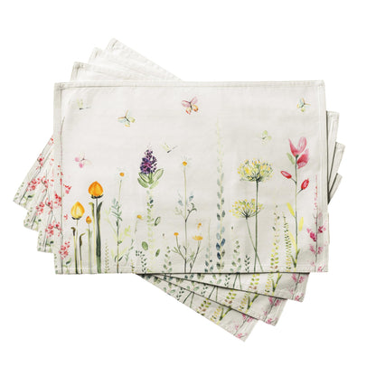 Maison d' Hermine Placemats Set of 4 Reusable 100% Cotton (13"x19")
