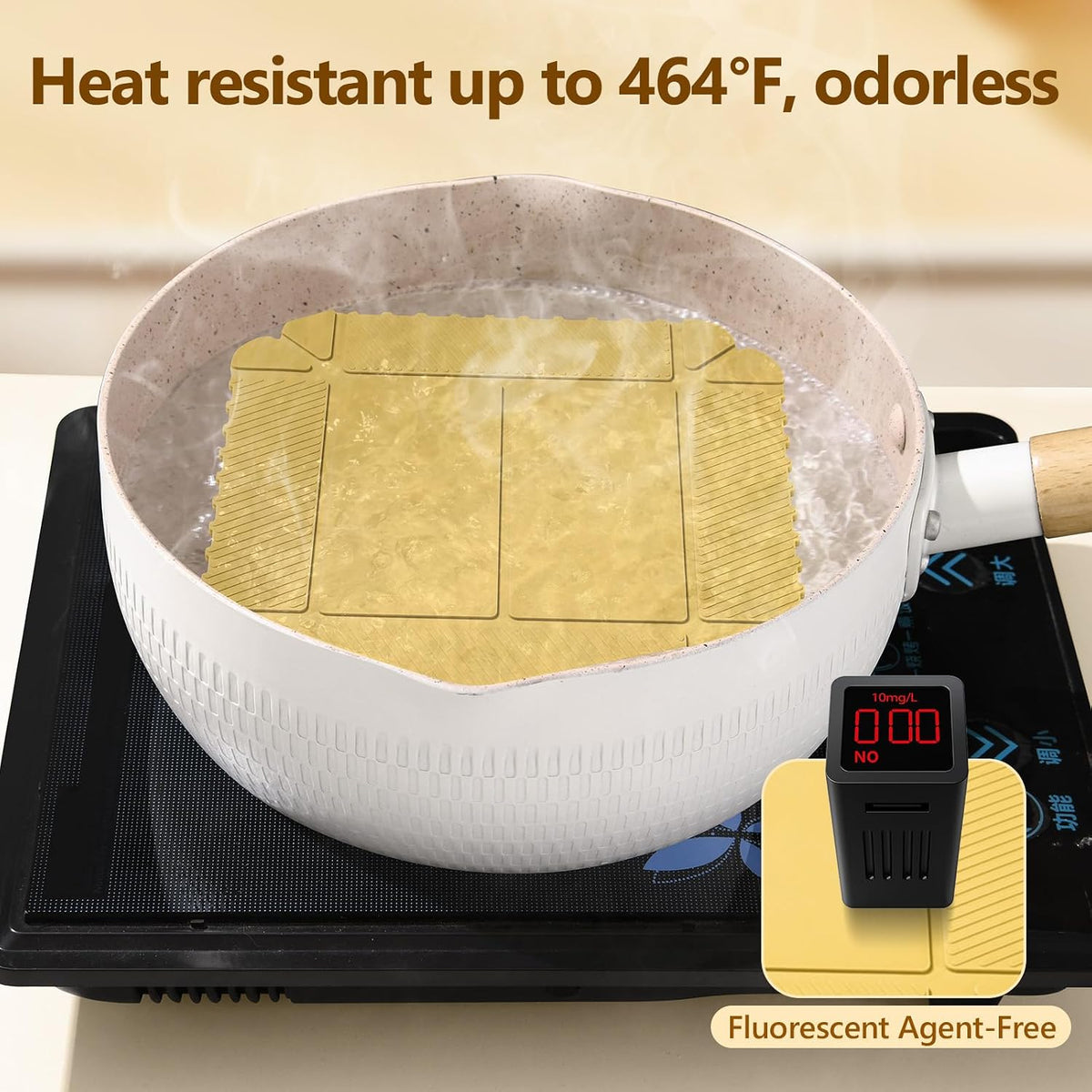 Magnetic Silicone Trivet Mat - Heat Resistant Hot Pad for Hot Dishes, Pots & Pans, Non-Slip Table & Countertop Protector (Lemon Yellow)