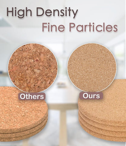 Cork Trivets for Hot Dishes, Hot Pots and Pans, 8 Inch 4 Pcs