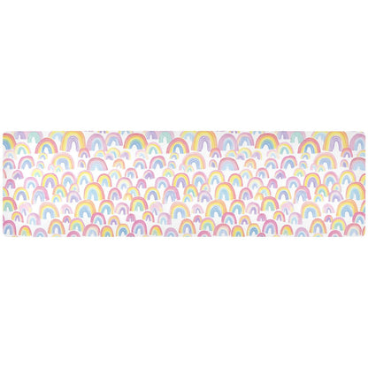2 in 1 Table Runner Trivet for Hot Pots and Pans Heat Resistant Non Slip Waterproof 39 x 12 Inch Decorative Table Protector for Kitchen Countertop Marble Grey