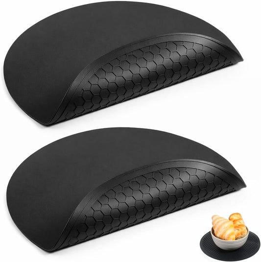 2Pcs Heat Resistant Multifunctional Silicone Microwave Mat, 10" Round
