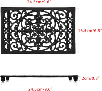 Sumnacon Cast Iron Trivet 2Pcs Heat Resistant Trivets for Hot Pots and Pans
