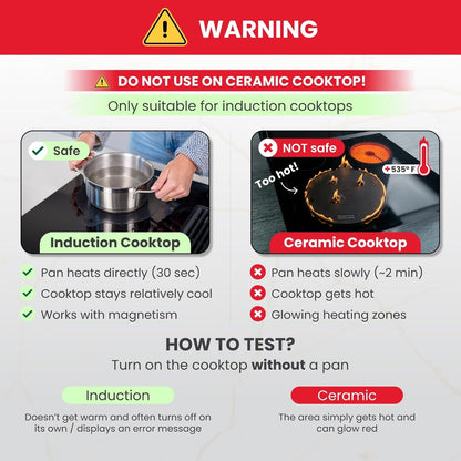 Induction Cooktop Protector Silicone Mat Hob Cover 2x8.66 + 2x9.45''