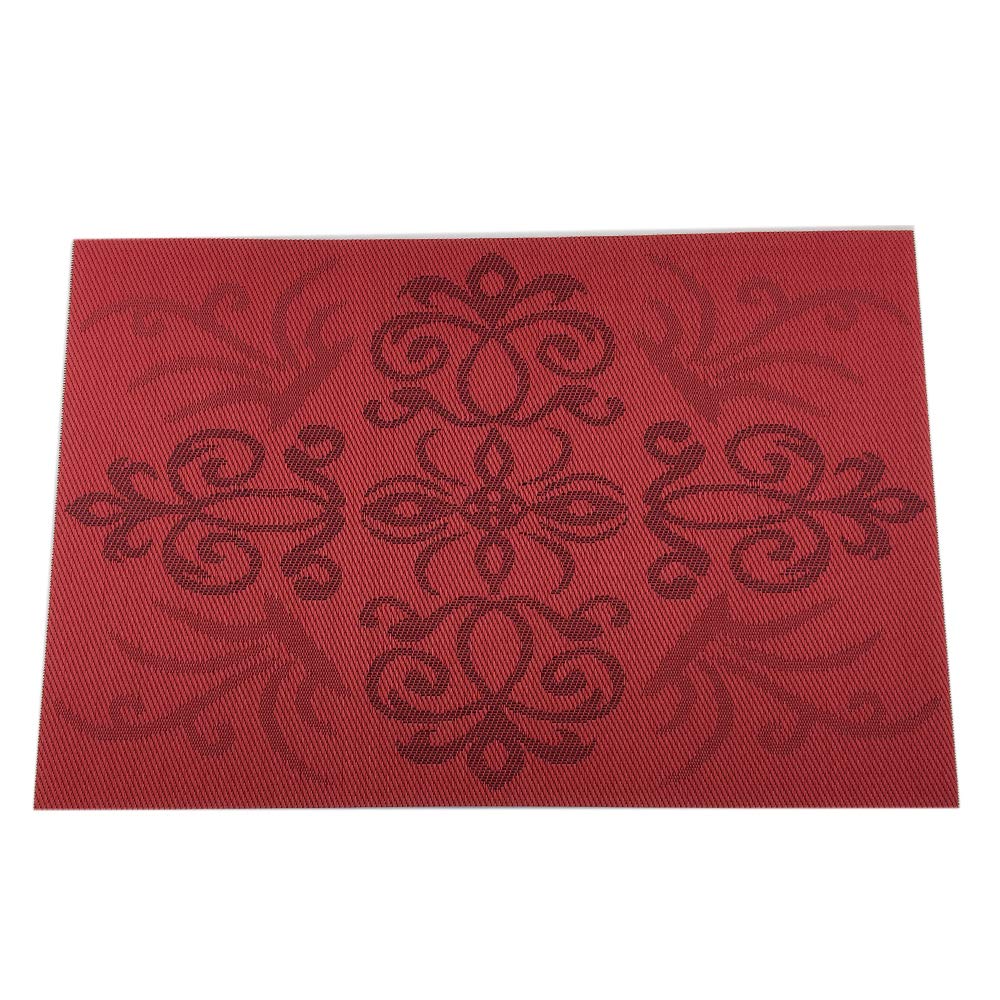 Luxury Gold Placemats Set of 6 Crossweave Woven Vinyl Placemat for Dining Table Heat Resistant Non-Slip Kitchen Table Mats Easy to Clean
