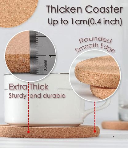 Cork Trivets for Hot Dishes, Hot Pots and Pans, 8 Inch 6 Pcs