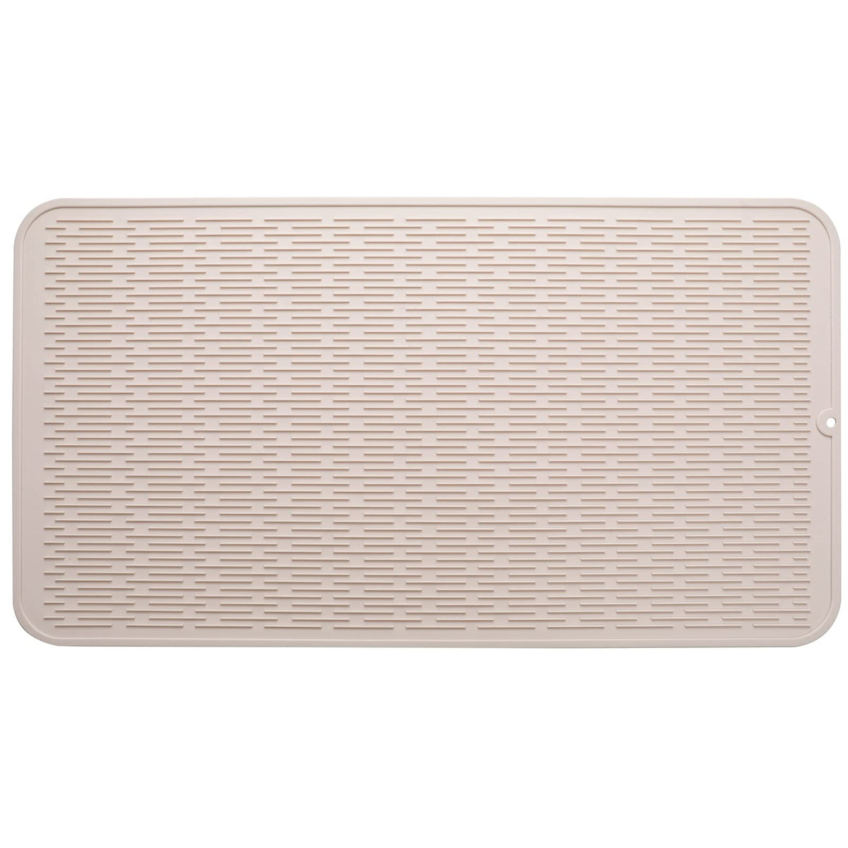 MicoYang Silicone Dish Drying Mat — Quick-Dry Ridges Counter & Sink Pad, Heat-Resistant Trivet to 450°F, Non-Slip & Dishwasher Safe, Roll-Up Storage, 18 Colors & 9 Sizes (Black, 16"×12")