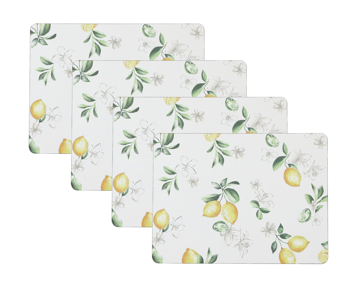 Laura Ashley Cork Placemats, 16 x 12-inch, Set of 4, Summer Palace Blue