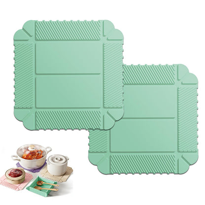 Magnetic Silicone Trivet Mat - Heat Resistant Hot Pad for Hot Dishes, Pots & Pans, Non-Slip Table & Countertop Protector (Lemon Yellow)