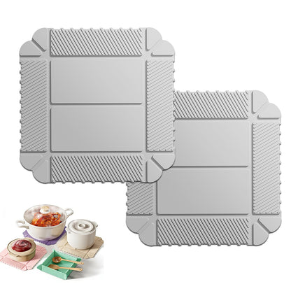 Magnetic Silicone Trivet Mat - Heat Resistant Hot Pad for Hot Dishes, Pots & Pans, Non-Slip Table & Countertop Protector (Lemon Yellow)