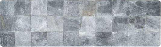 2 in 1 Table Runner Trivet for Hot Pots and Pans Heat Resistant Non Slip Waterproof 39 x 12 Inch Decorative Table Protector for Kitchen Countertop Marble Grey