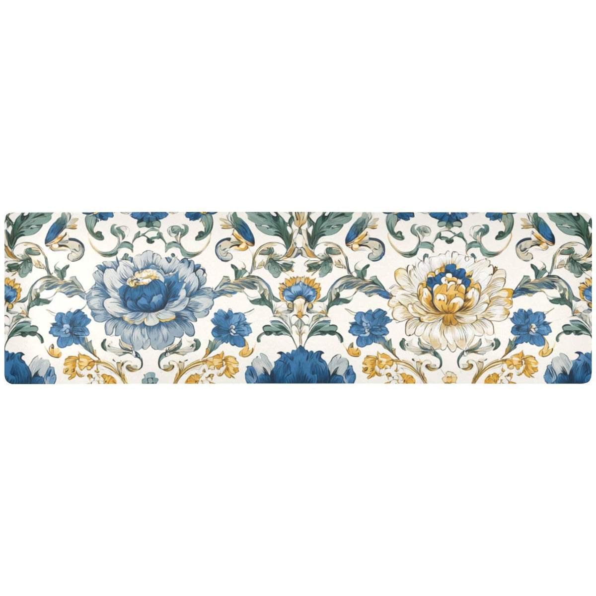 2 in 1 Heat Resistant Table Runner Trivet for Hot Pots and Pans 39 x 12 Inch Long Hot Pad Decorative Table Protector for Kitchen Countertop Tree of Life Floral Leaves