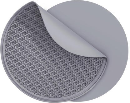 Trivets for Hot Dishes, 4 Pack Silicone Hot Pads for Kitchen, Non-Slip Heat Resistant Silicone Mat for Countertops, Spoon Rest, Multipurpose Food Grade Thick Trivet(Gray& Blue) Pot Holders