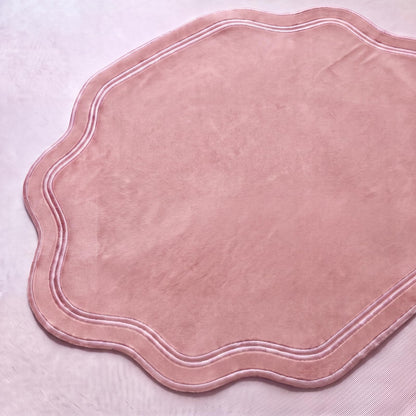 Breling 6 Pcs Cotton Placemats Cotton, Scalloped Edge Sage Green