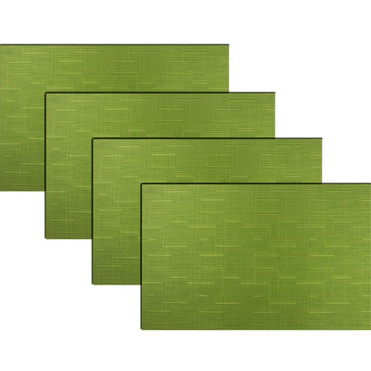 PIGCHCY Placemats,Durable Placemats for Dining Table,Washable Woven Vinyl Kitchen Placemats Set of 4 (Brown)