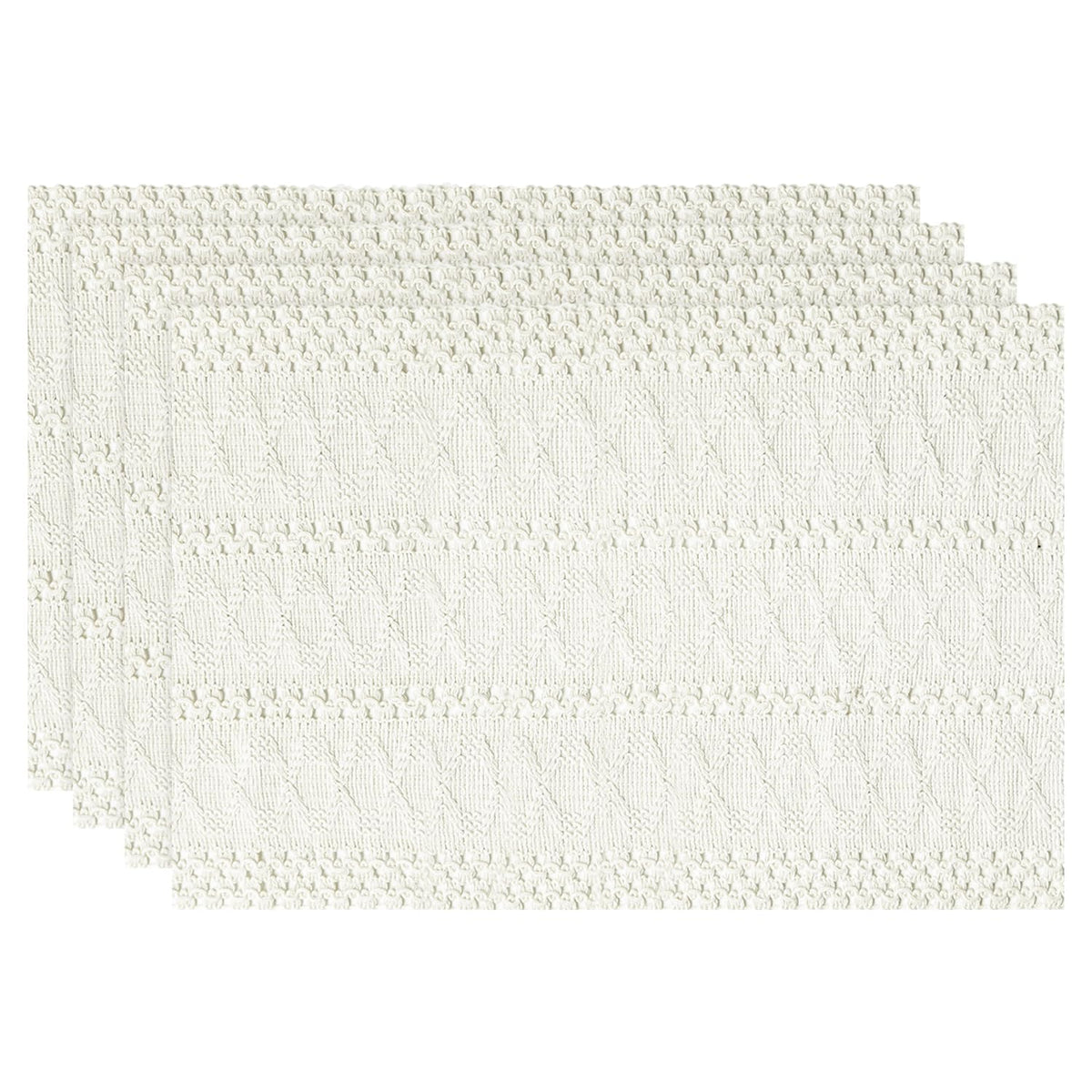 Artoid Mode Red Farmhouse Woven Rustic Hollow Placemats Set of 4-12x18 Inch