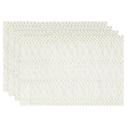Artoid Mode Red Farmhouse Woven Rustic Hollow Placemats Set of 4-12x18 Inch