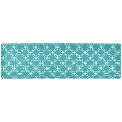 2 in 1 Heat Resistant Table Runner Trivet for Hot Pots and Pans 39 x 12 Inch Long Hot Pad Decorative Table Protector for Kitchen Countertop Tree of Life Floral Leaves