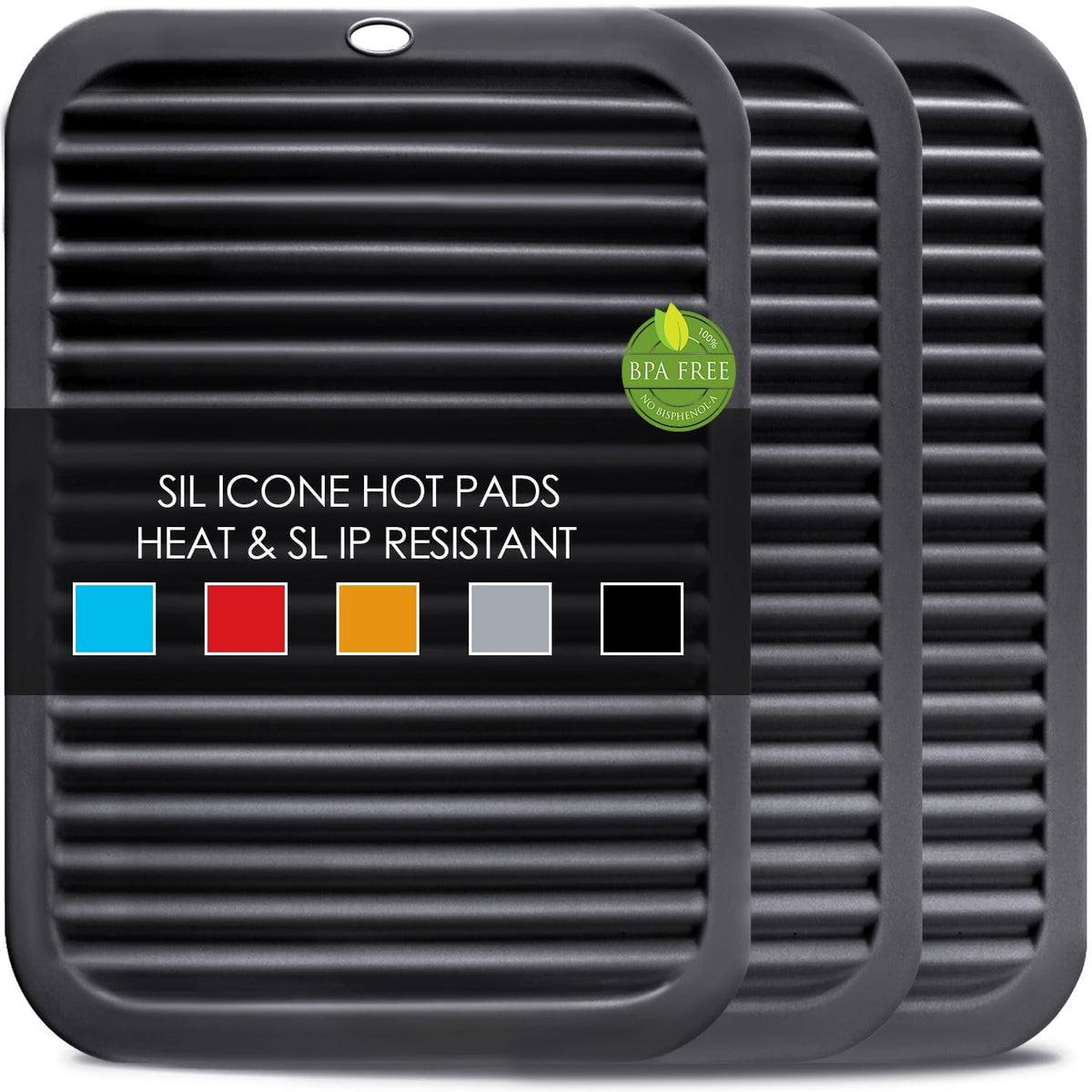Silicone Trivets for Hot Dishes, 4 PCS Multipurpose Heat Resistant Mat Thick Silicone Hot Pads Pot Holders for Kitchen Counter, Flexible Jar Opener Food Grade Spoon Holder, Silicone Coasters (Almond)