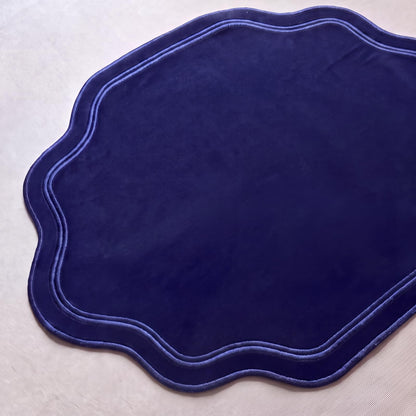 Breling 6 Pcs Cotton Placemats Cotton, Scalloped Edge Sage Green