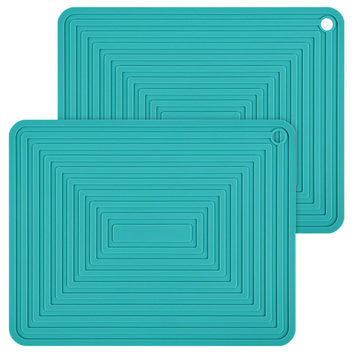 Trivets for Hot Dishes, Trivet Hot Pads for Kitchen, Silicone Trivets for Pots and Pans, Silicone Pot Holders, Trivet for Quartz Countertops, Heat Resistant Mats Set 2 White