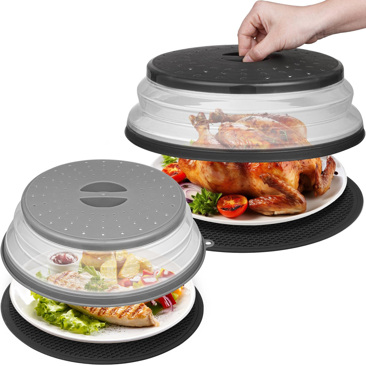 Microwave Splatter Cover & Silicone Mat, 10inch