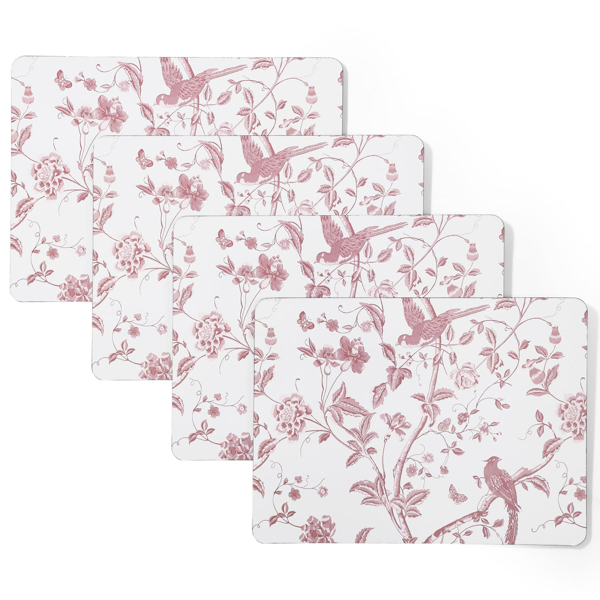 Laura Ashley Cork Placemats, 16 x 12-inch, Set of 4, Summer Palace Blue