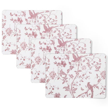Laura Ashley Cork Placemats, 16 x 12-inch, Set of 4, Summer Palace Blue