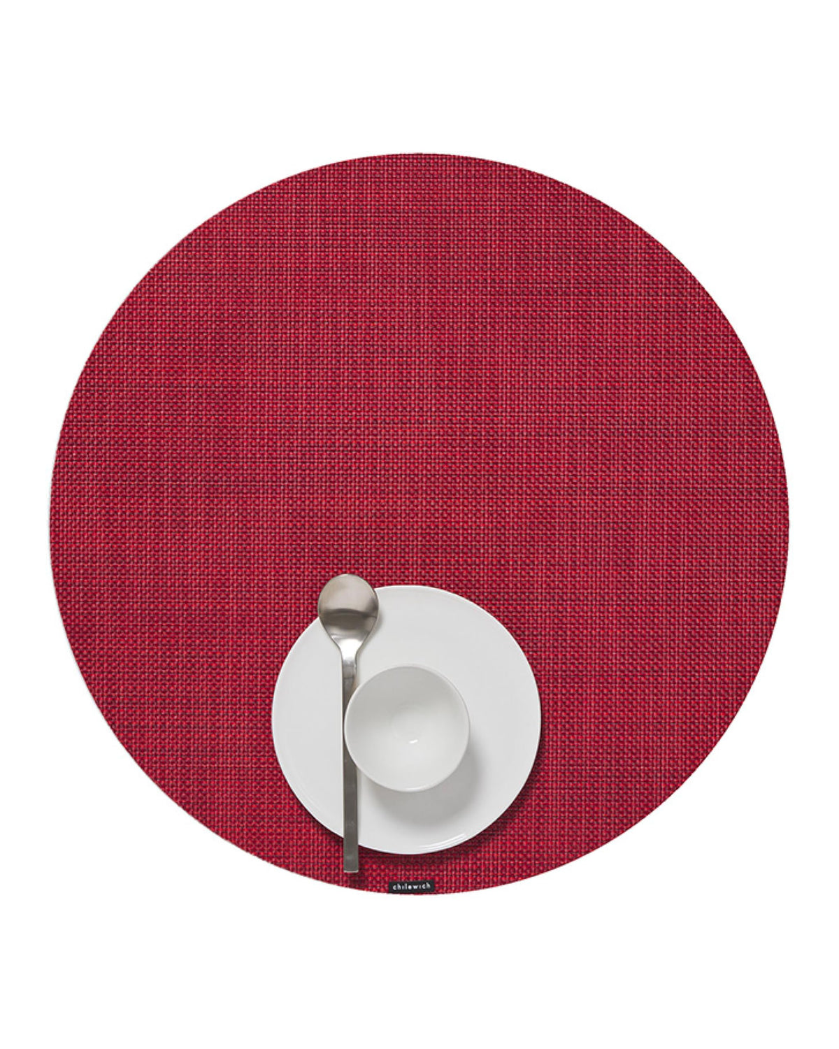 Chilewich Mini Basketweave Placemats, Round Woven Placemats Set of 4