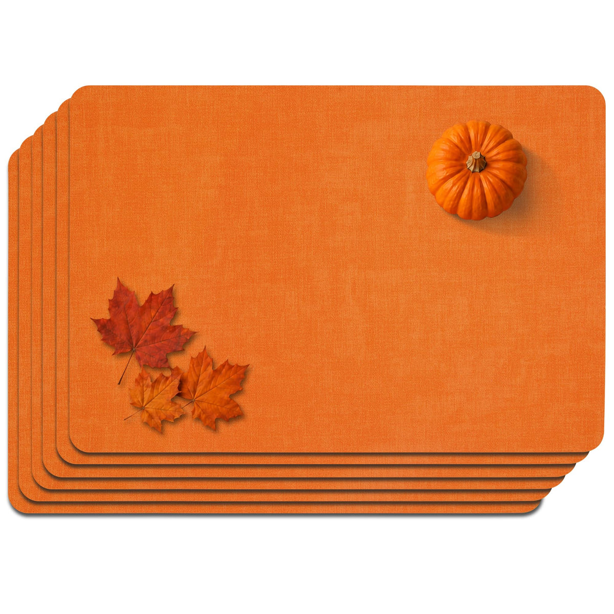 Maxpearl Faux Leather Placemats Set of 6, Easy to Clean, Brown