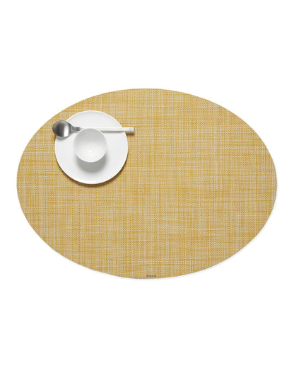Chilewich Mini Basketweave Placemats, Round Woven Placemats Set of 4