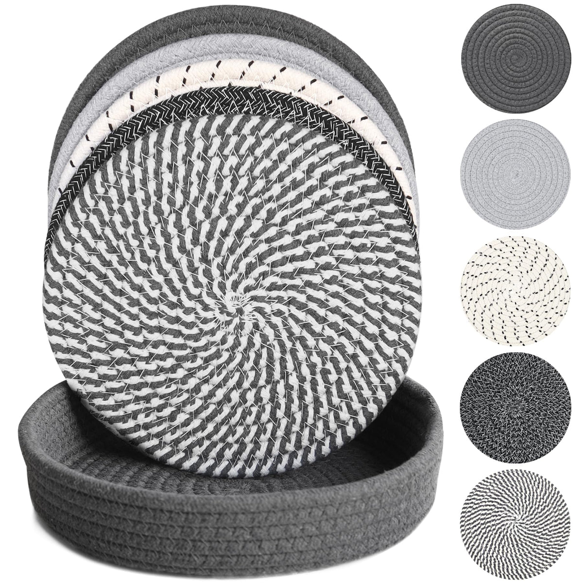 10 Inch Trivets for Hot Dishes, Hot Pots and Pans, 5 Pcs