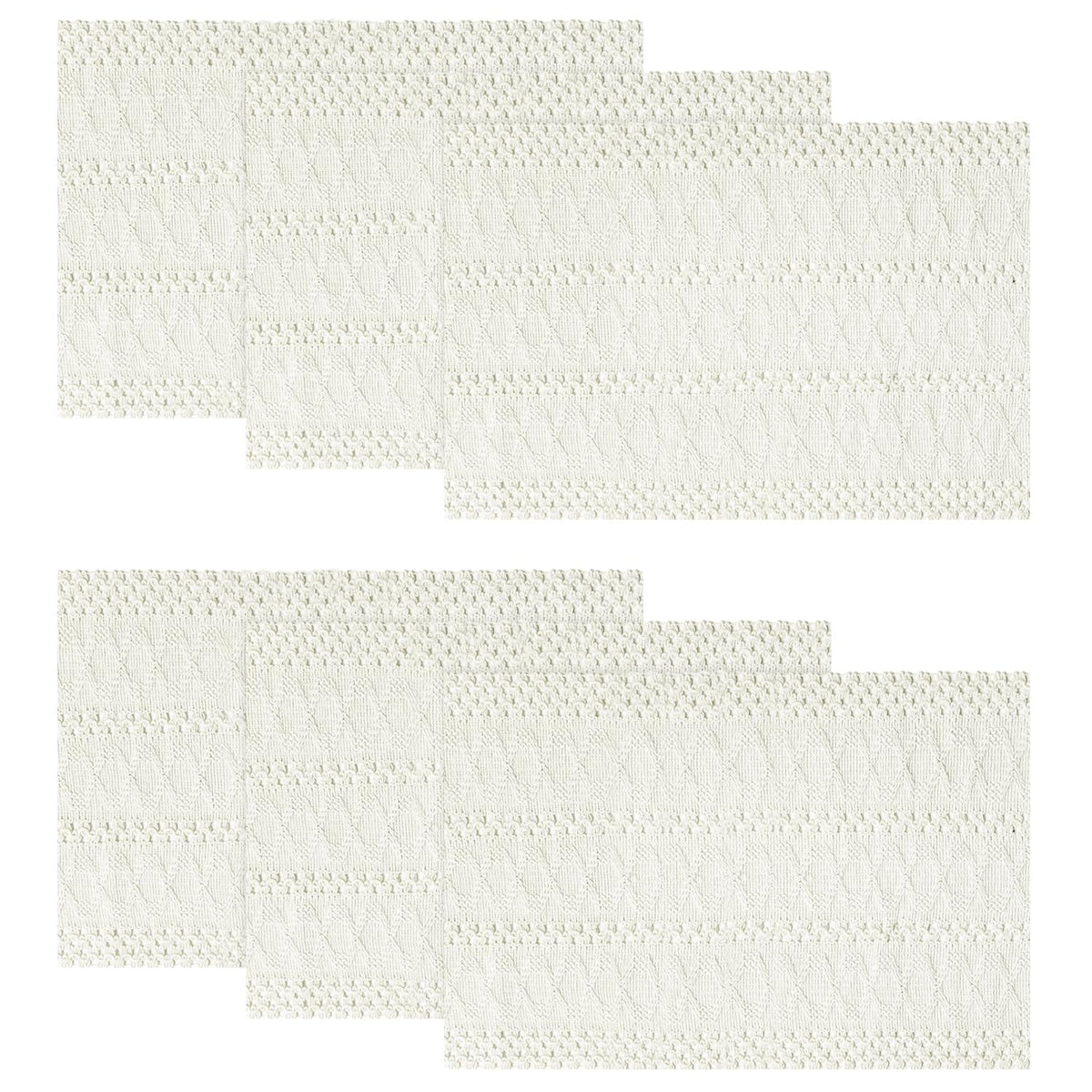 Artoid Mode Red Farmhouse Woven Rustic Hollow Placemats Set of 4-12x18 Inch