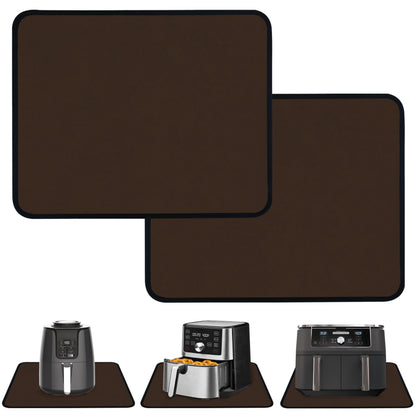 2 PCS Heat Resistant Mats for Countertop Air Fryer, 18x15in, Black