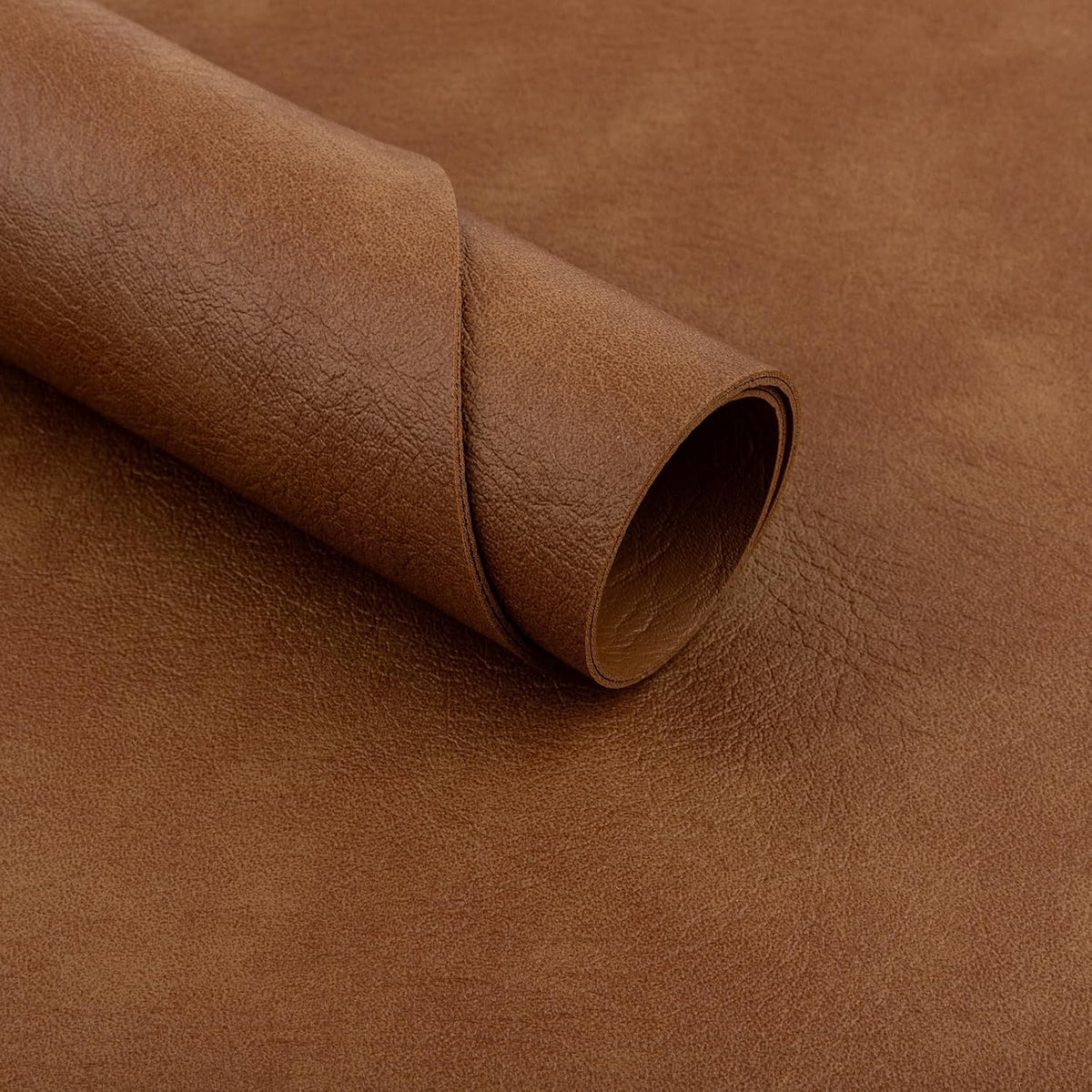 ADRIMER Faux Leather Placemats Set of 6, Heat Resistant 13"x13", Walnut