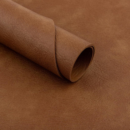 ADRIMER Faux Leather Placemats Set of 6, Heat Resistant 13"x13", Walnut