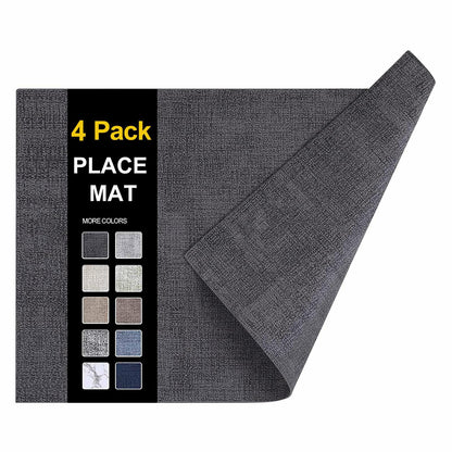 homing Faux Leather Heat Resistant Placemats 6 Packs