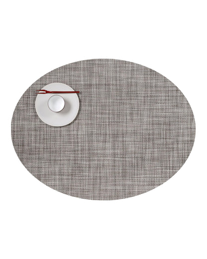 Chilewich Mini Basketweave Placemats, Round Woven Placemats Set of 4