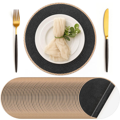 Geosar 100 Pcs Disposable Paper Placemat Cotton Woven 13'', Beige