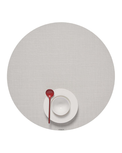 Chilewich Mini Basketweave Placemats, Round Woven Placemats Set of 4