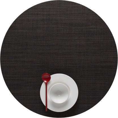 Chilewich Mini Basketweave Placemats, Round Woven Placemats Set of 4