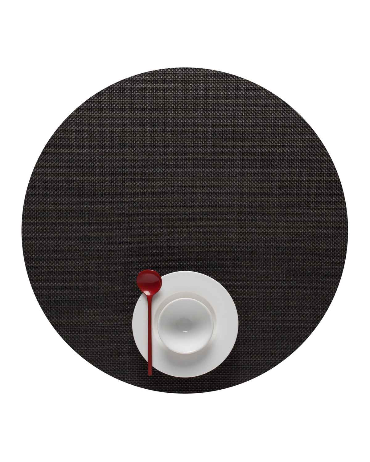 Chilewich Mini Basketweave Placemats, Round Woven Placemats Set of 4