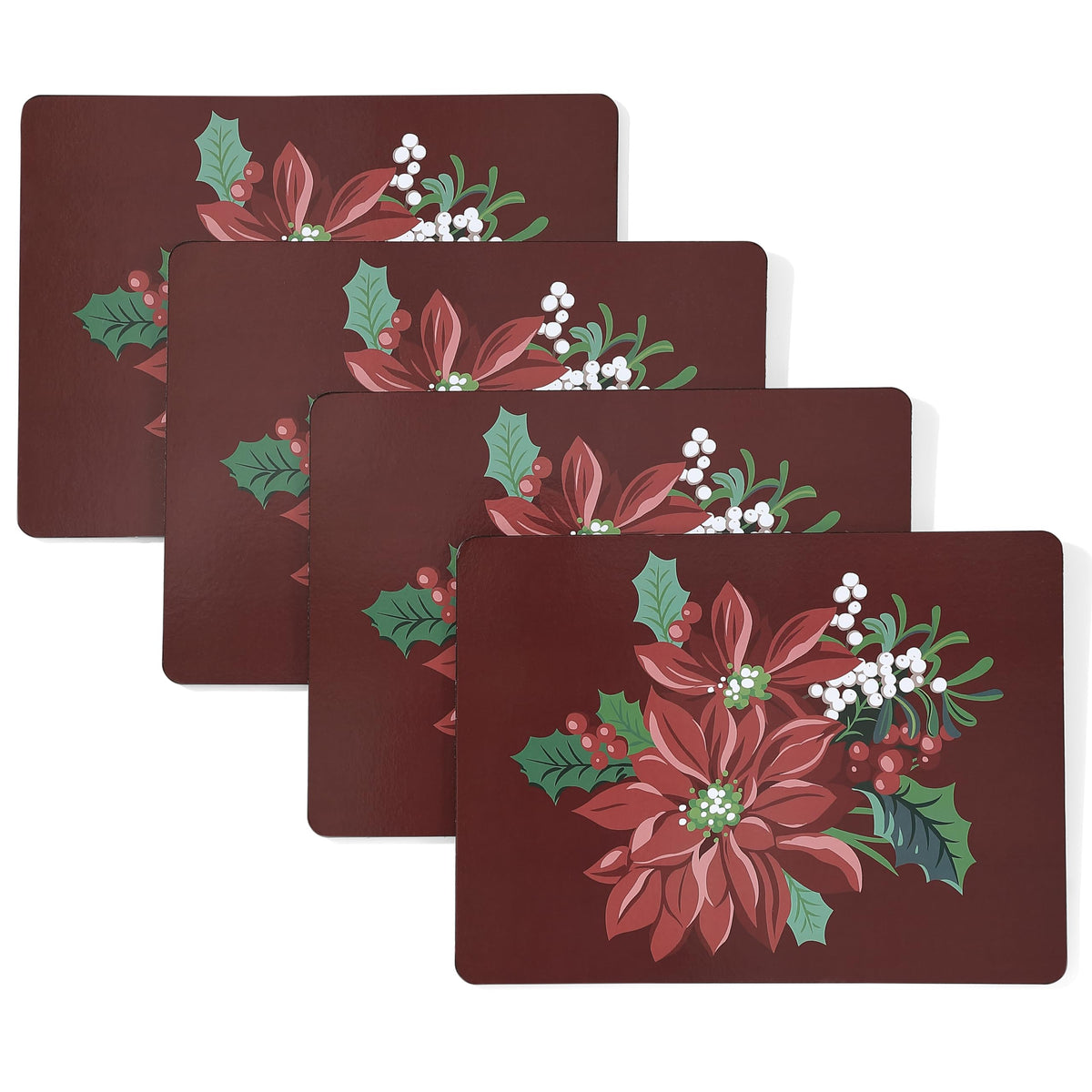 Laura Ashley Cork Placemats, 16 x 12-inch, Set of 4, Summer Palace Blue