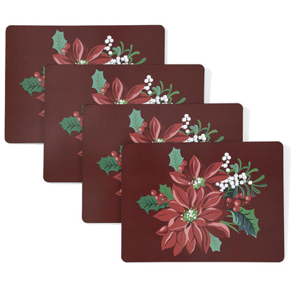 Laura Ashley Cork Placemats, 16 x 12-inch, Set of 4, Summer Palace Blue