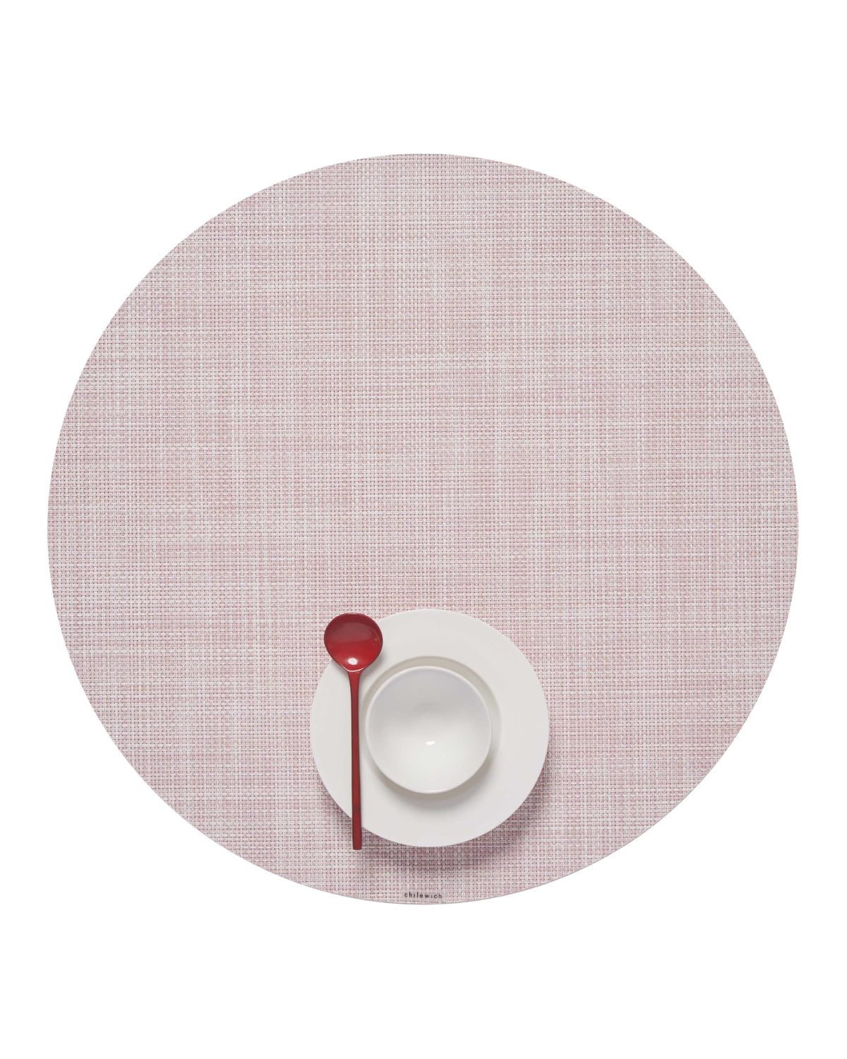 Chilewich Mini Basketweave Placemats, Round Woven Placemats Set of 4