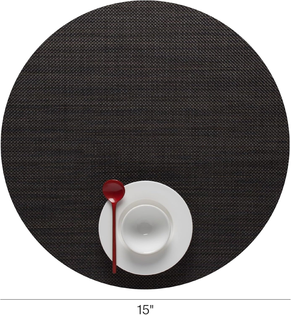Chilewich Mini Basketweave Placemats, Round Woven Placemats Set of 4