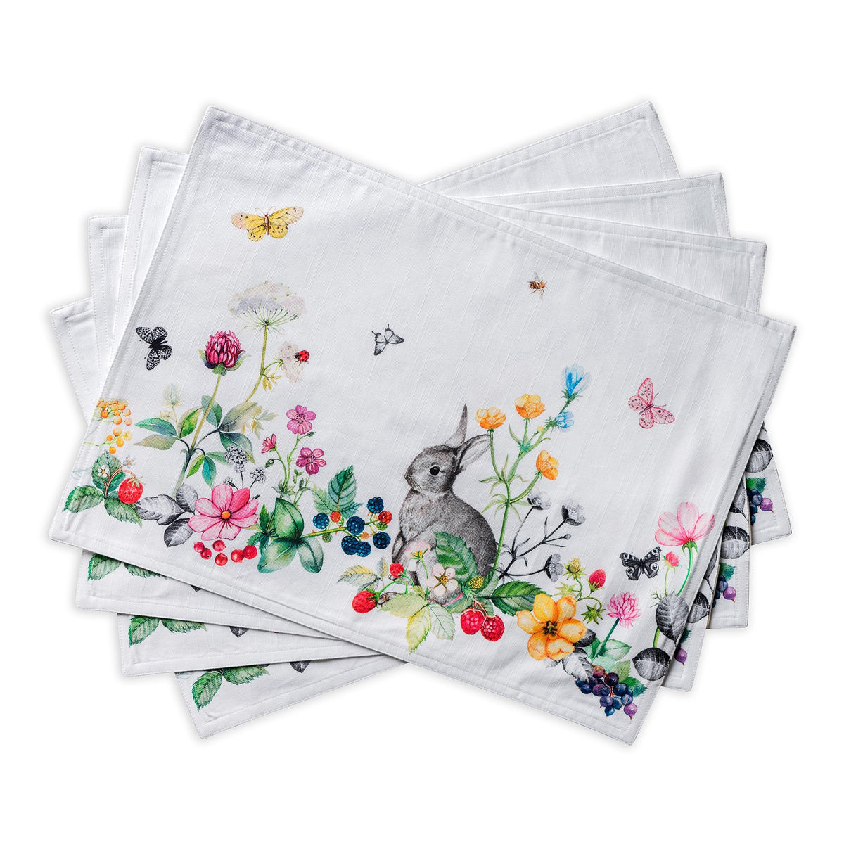 Maison d' Hermine Placemats Set of 4 Reusable 100% Cotton (13"x19")