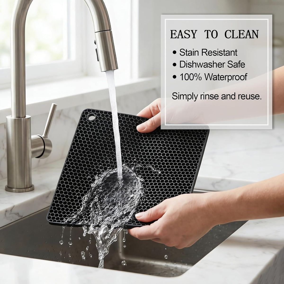 4 Pack Silicone Trivets for Hot Dishes