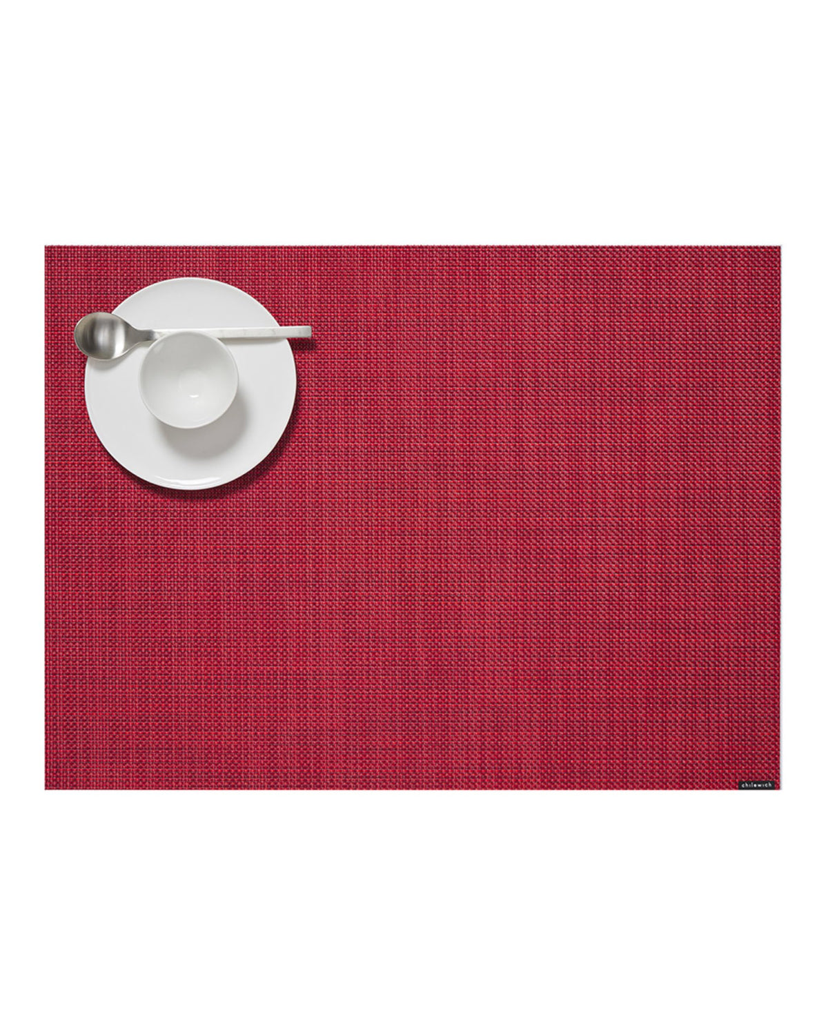 Chilewich Mini Basketweave Placemats, Round Woven Placemats Set of 4