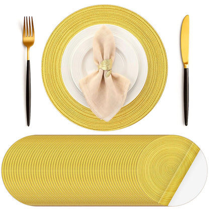 Geosar 100 Pcs Disposable Paper Placemat Cotton Woven 13'', Beige